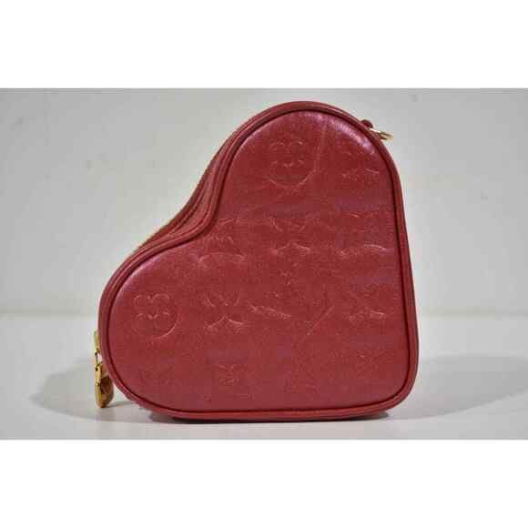 Louis Vuitton Heart On Chain Red Monogram Sac Coeur Love Shoulder Crossbody Bag - Picture 8 of 12